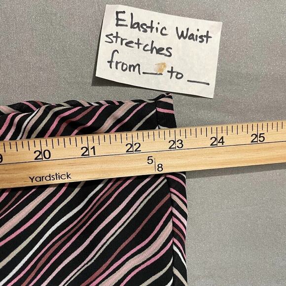 Worthington Woman Plus Size 16W Pink Diagonal Striped Y2K Skirt Asymmetrical - Picture 8 of 9